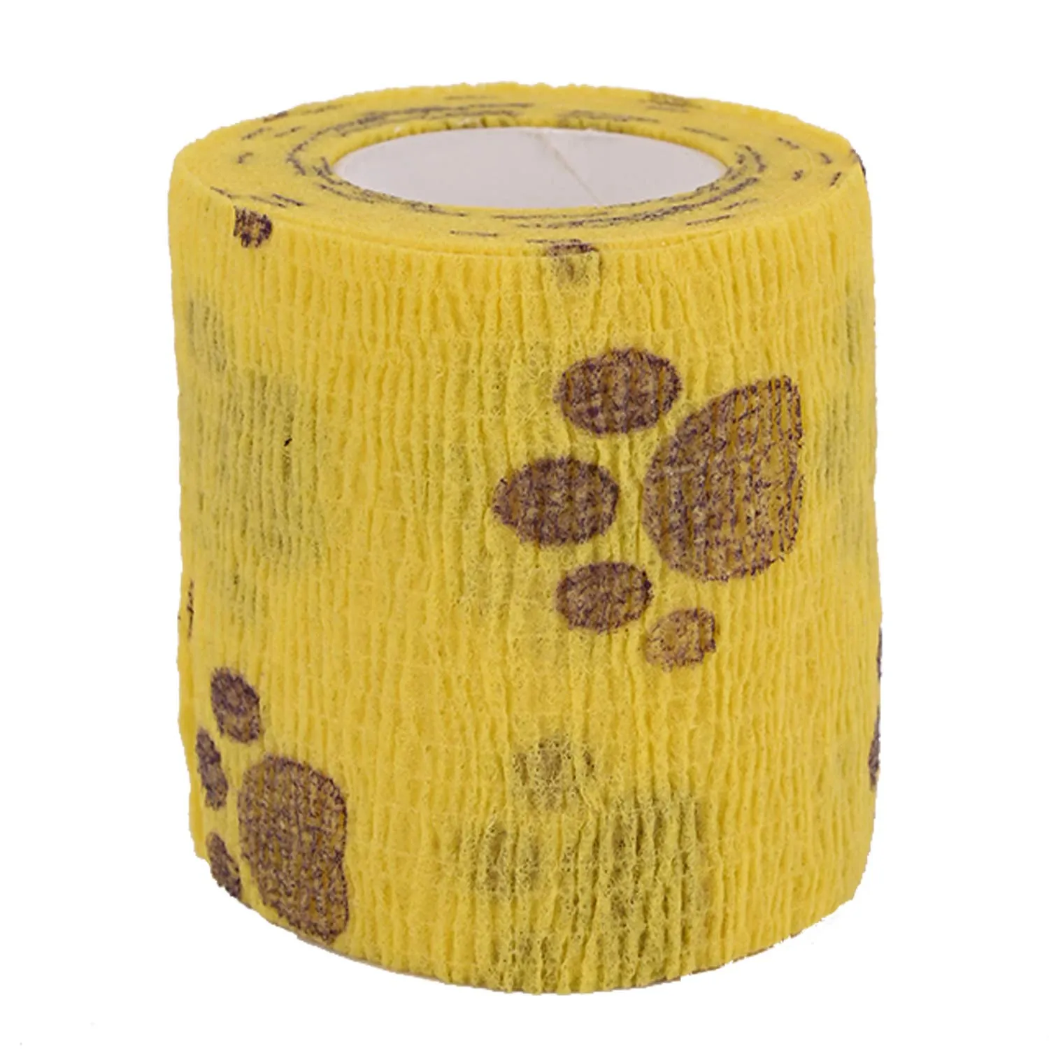 3 Rolls Pet Vet Wrap Self Adhesive Pet Elastic Bandage Vet Wrap Tape for Wrist, Ankle Sprains & Swelling, 3 Colors with Dog Paw Pattern
