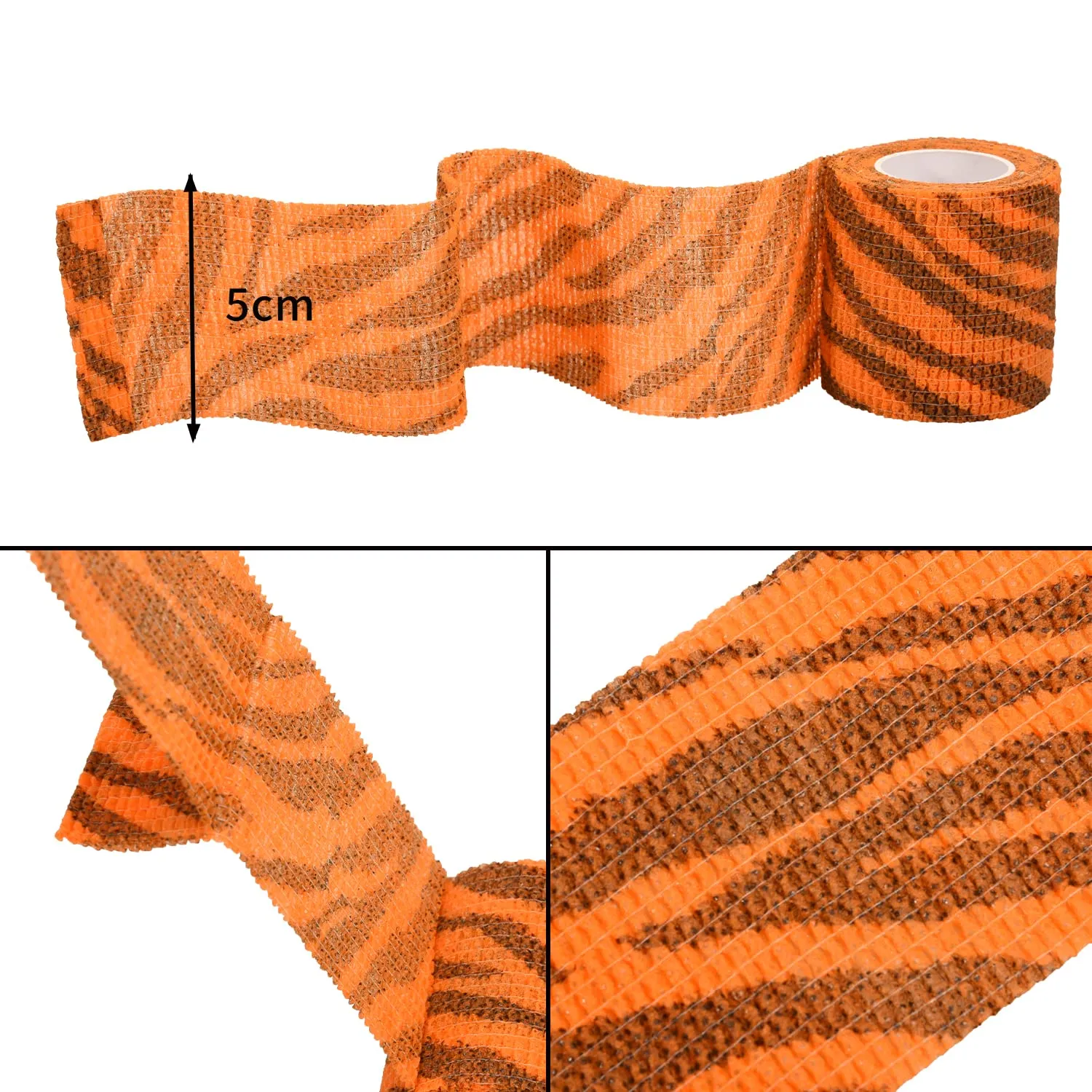 6 Rolls Pet Vet Wrap Self Adhesive Cohesive Bandage Paw Leopard Print Non-Woven Elastic Breathable Injury Wrap Tape for Wrist, Ankle Sprains & Swelling