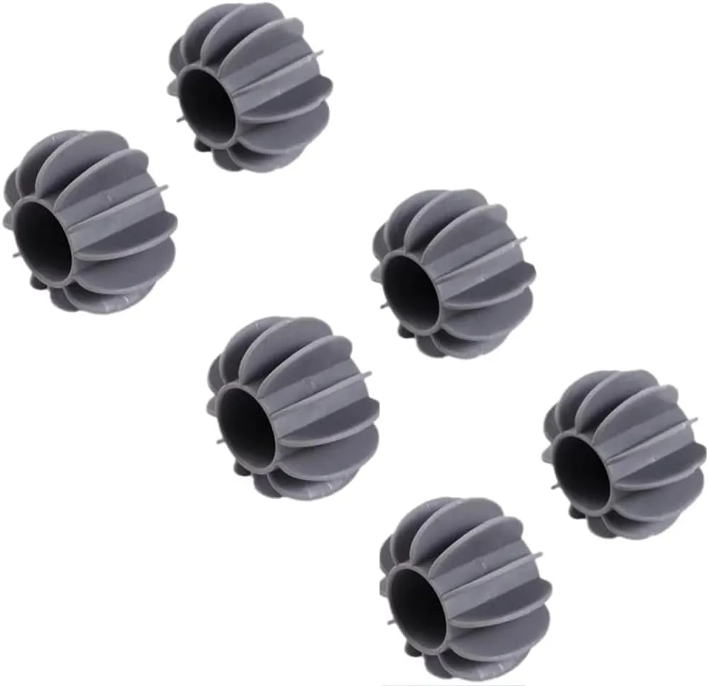 6Pcs Gray Laundry Ball Silicone Clothes Hair Cleaning Tool Pet Hair Remover Laundry Lint and Pet Hair Remover Balls for Reusable Cat Washing Hair Ball Catcher Laundry Machine Lint Removers