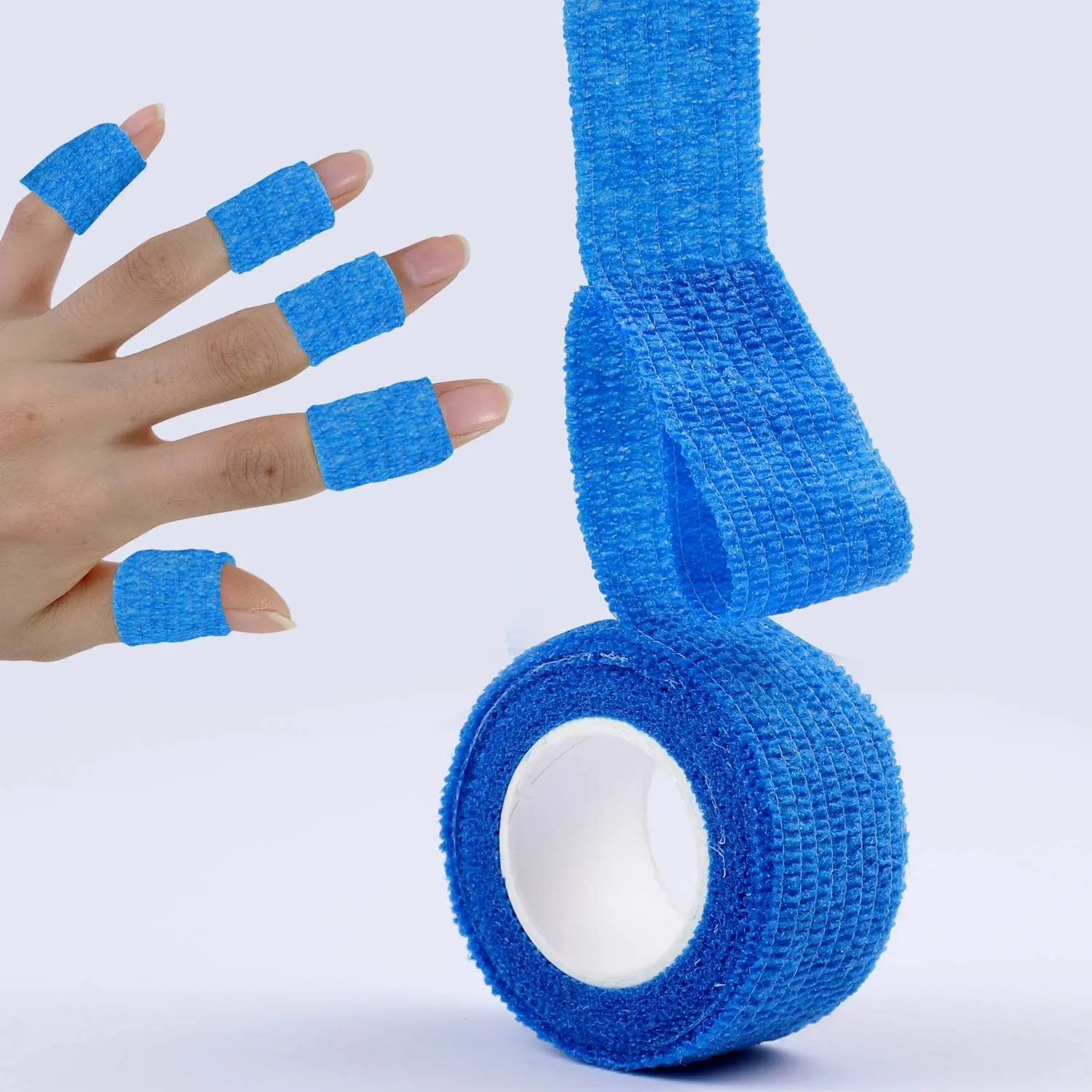 9 Rolls Cohesive Bandage, Non-Woven Self Adherent Wrap Medical Tape Elastic Bandages Tape Pet Vet Wrap Bandage Tape for Wrist Ankle Sprains Swelling