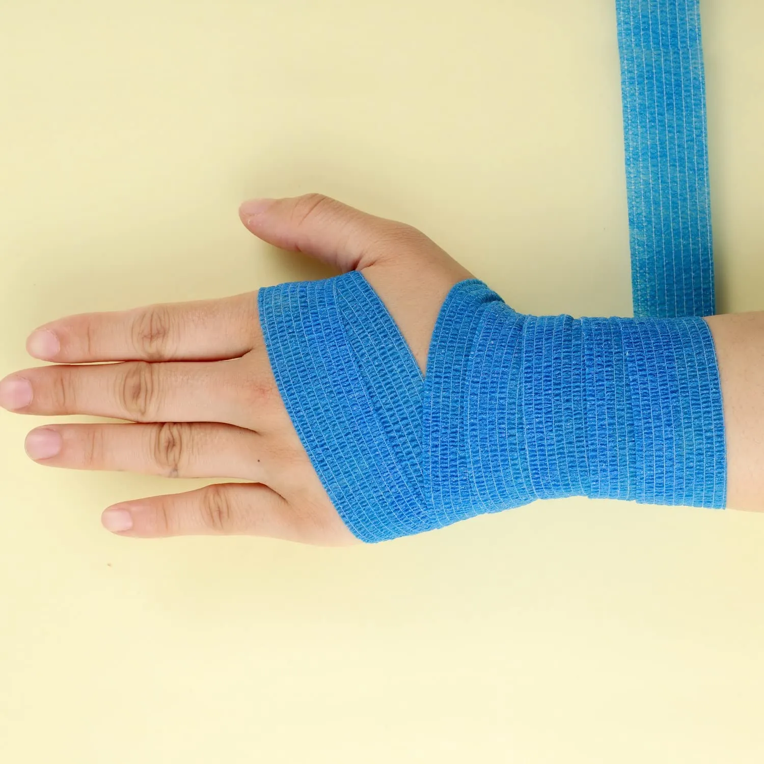 9 Rolls Cohesive Bandage, Non-Woven Self Adherent Wrap Medical Tape Elastic Bandages Tape Pet Vet Wrap Bandage Tape for Wrist Ankle Sprains Swelling