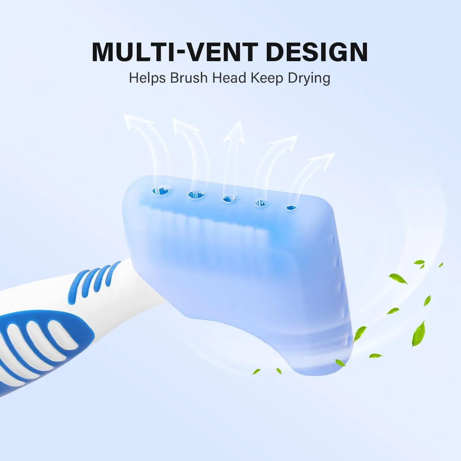Anbbas Dual Bristle Heads Denture Brush with Cover Case Dental Cleaning Brush Set for Denture Care False Teeth Cleaner Tool(Pack of 2)