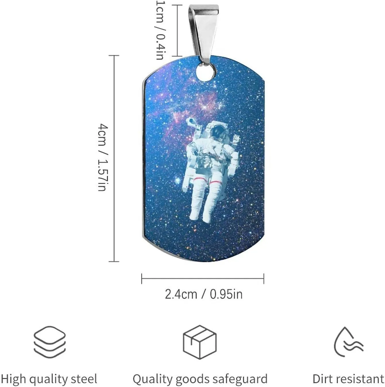 Astronaut Space Stainless Steel Pet ID Tags Personalized Dog and Cat Tags Cute Collar Tags Dog Tags