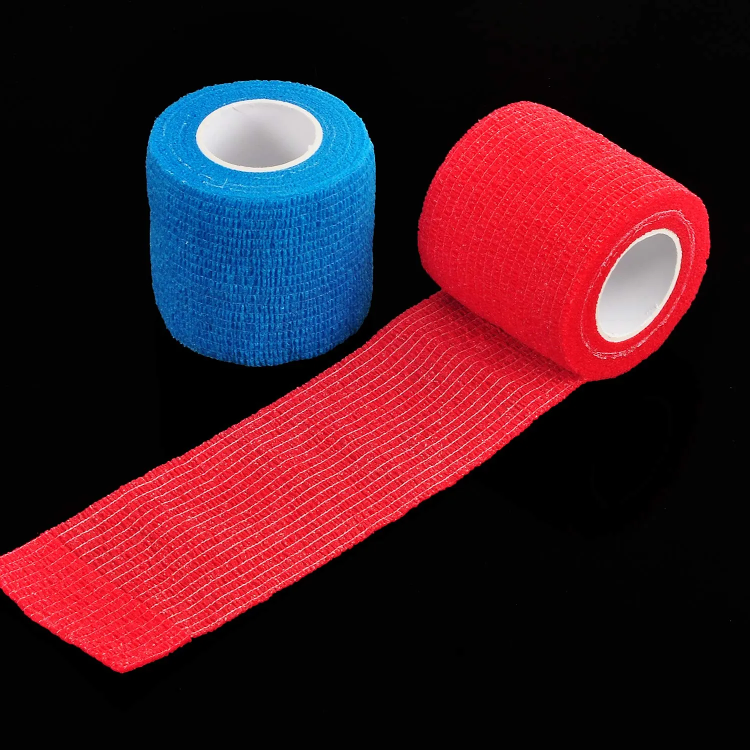 Berolle 6 Rolls 30 Yards Pet Vet Wrap Cohesive Bandages Self Adhesive Bandage Non-woven Elastic Sports Bandages for Wrist and Ankle Sprains Swelling（5cm Wide）
