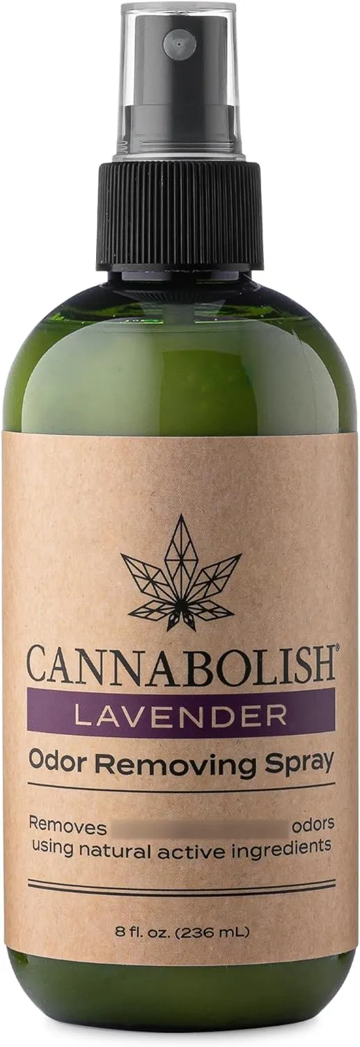 Cannabolish Lavender Smoke Odor Eliminator Spray and Air Freshener, 8 fl. oz, Natural Ingredients