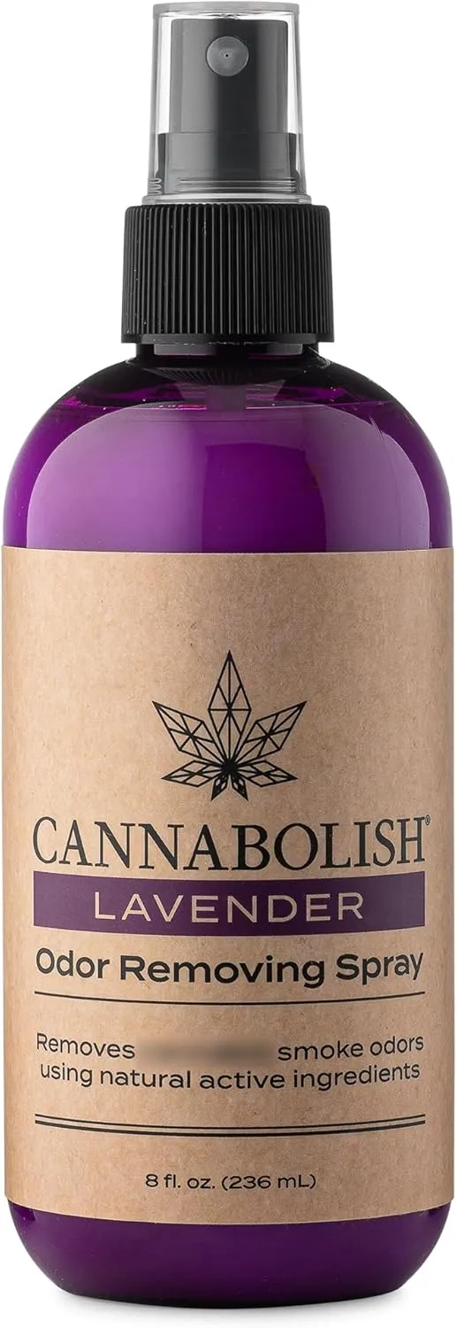 Cannabolish Lavender Smoke Odor Eliminator Spray and Air Freshener, 8 fl. oz, Natural Ingredients