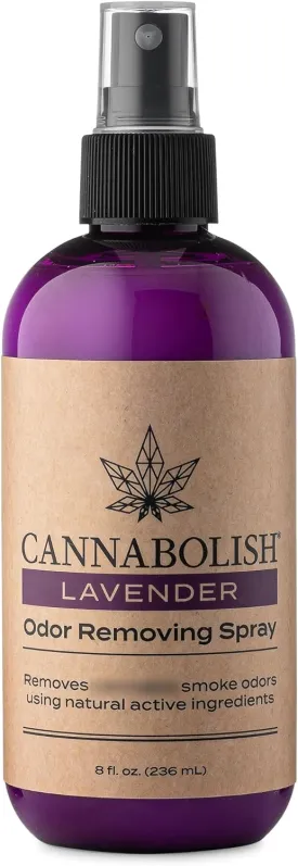 Cannabolish Lavender Smoke Odor Eliminator Spray and Air Freshener, 8 fl. oz, Natural Ingredients