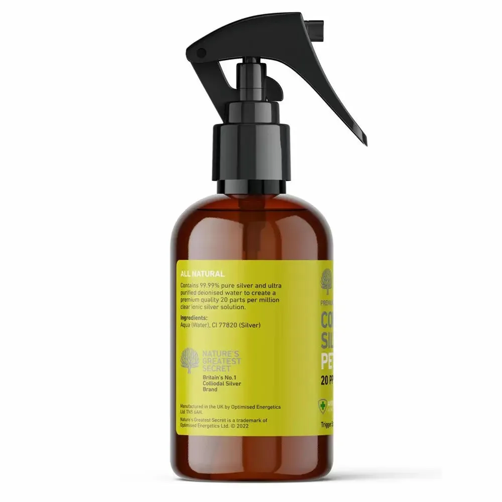 COLLOIDAL SILVER PETCARE 20PPM Antibacterial Trigger Spray – 250ML