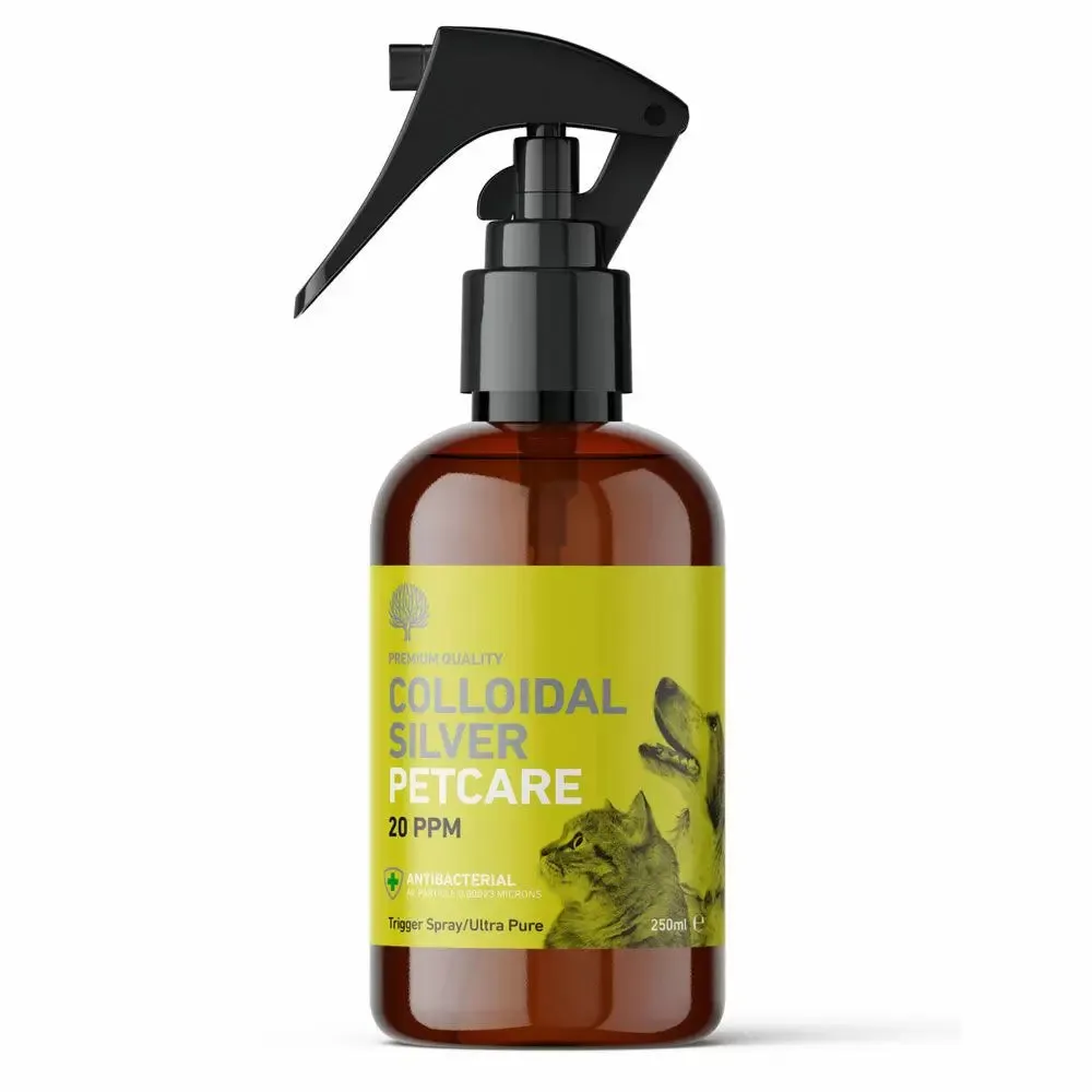 COLLOIDAL SILVER PETCARE 20PPM Antibacterial Trigger Spray – 250ML