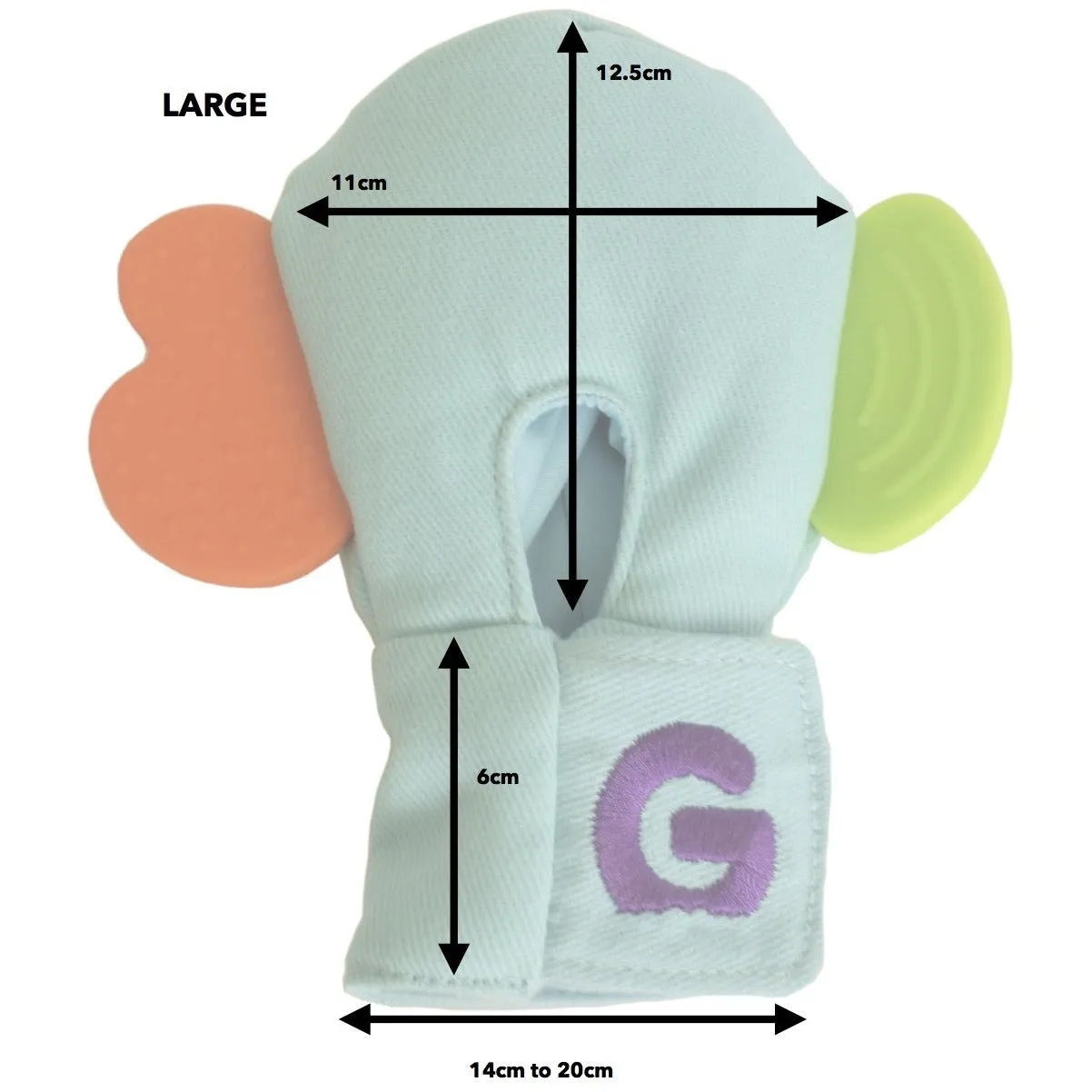 DOUBLE Gummee Mouthing Glove for additional needs Size LARGE 5% discount