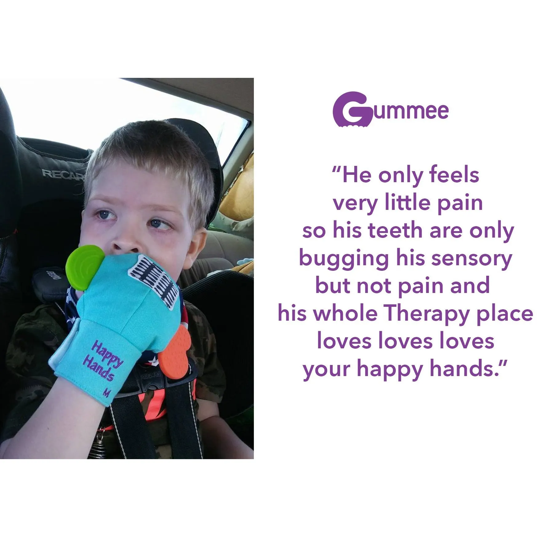 DOUBLE Gummee Mouthing Glove for additional needs Size LARGE 5% discount