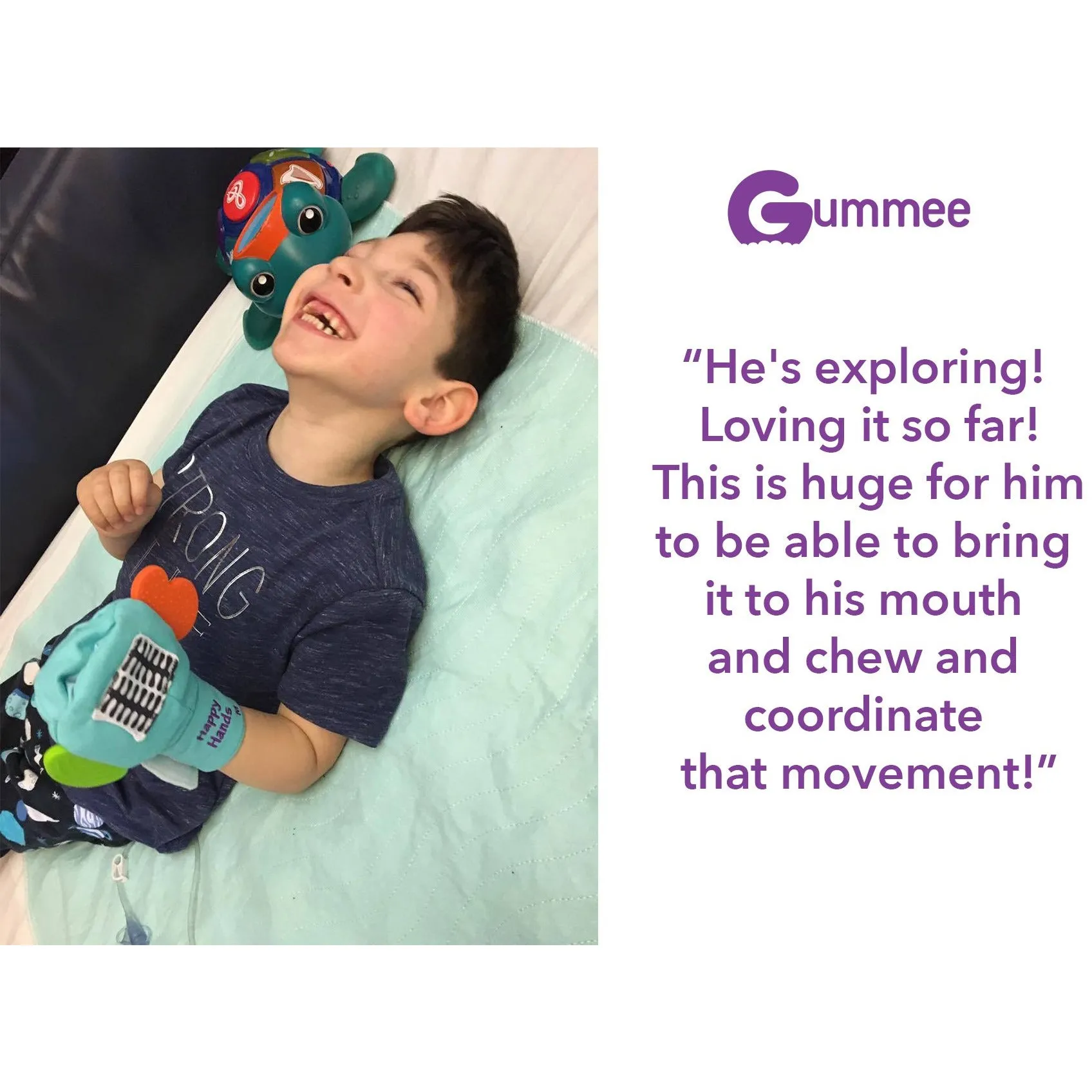 DOUBLE Gummee Mouthing Glove for additional needs Size LARGE 5% discount