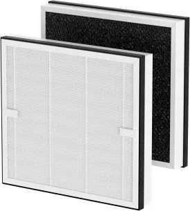Europa True HEPA Replacement Filter Compatible with Afloia Europa Air Puri-fier, 3-in-1 H13 True HEPA Filter Suitable for Pet Hair Dander Odor Dust Smoke Pollen, 2-Pack