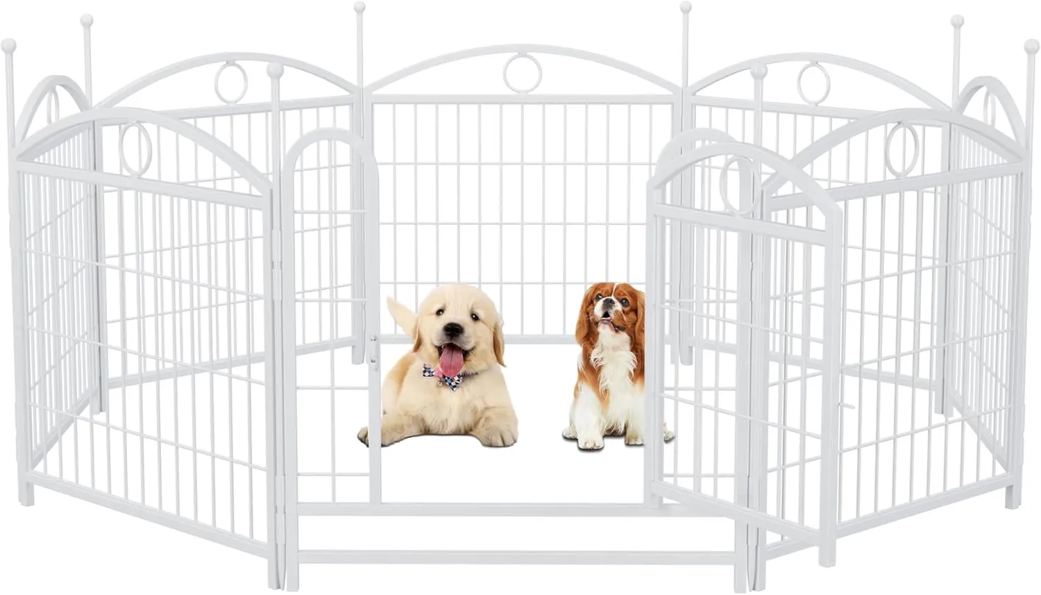 Expandable Indoor/Outdoor Dog Playpen for Secure Freedom, 8 Panels Heavy-Duty Design, Easy Assembly, Pets and Playtime