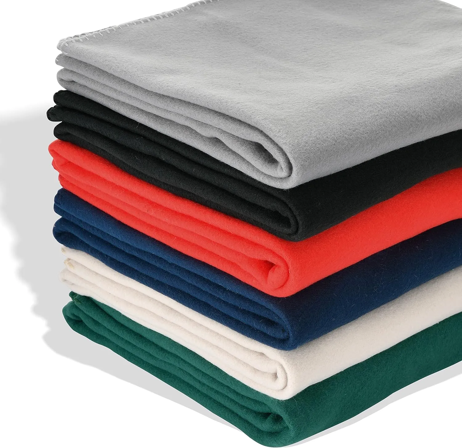 Fleece Throw Blankets Solid Lightweight Warm Soft Cozy Pet-Friendly for Home Bed Sofa Couch Dorm Office Wedding Gifts Travel Airplane for Seasons (Assorted#1 Pack of 6-50x60 Inches)