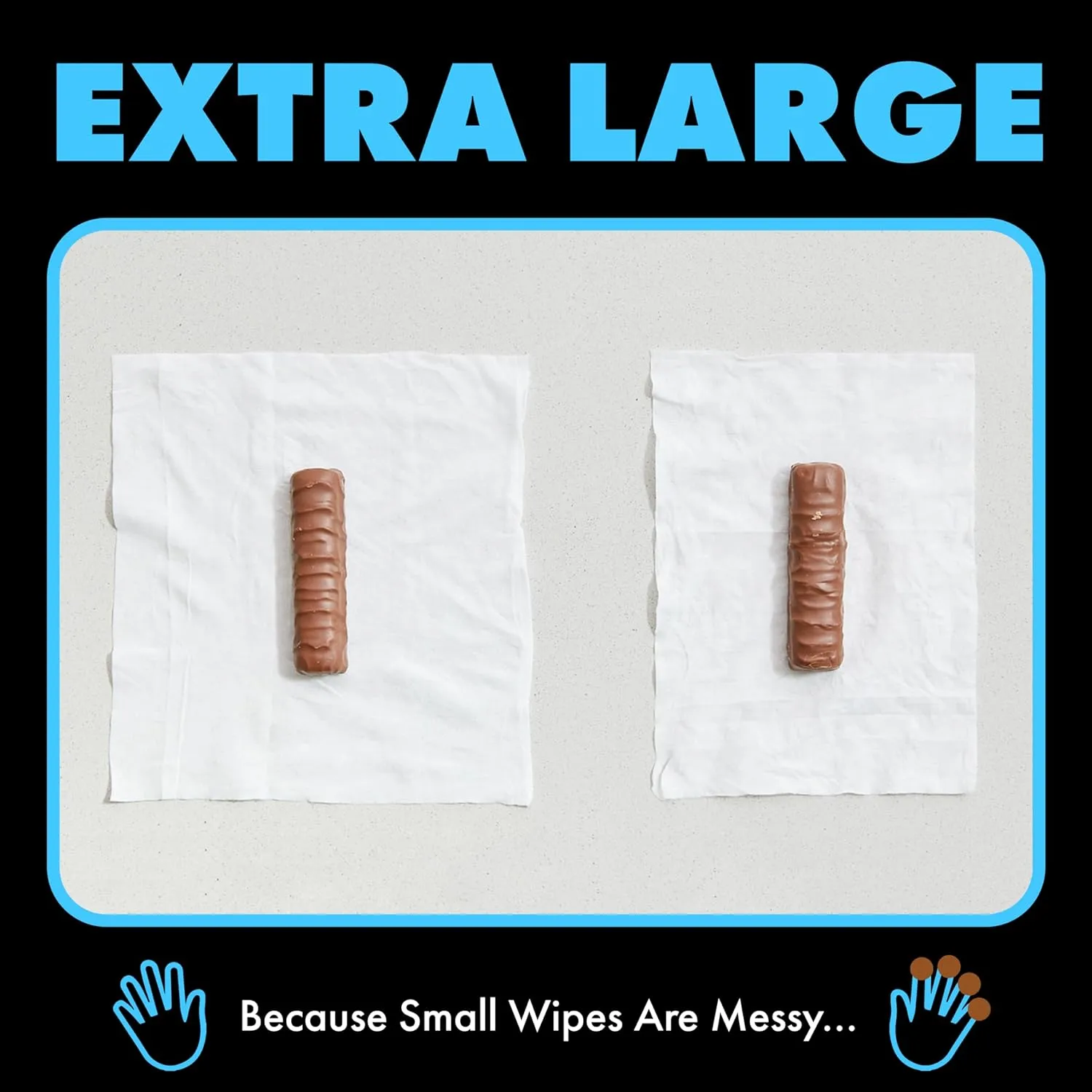 Flushable Wipes | Unscented Extra-Large, 720 Count Total, Packs of 15