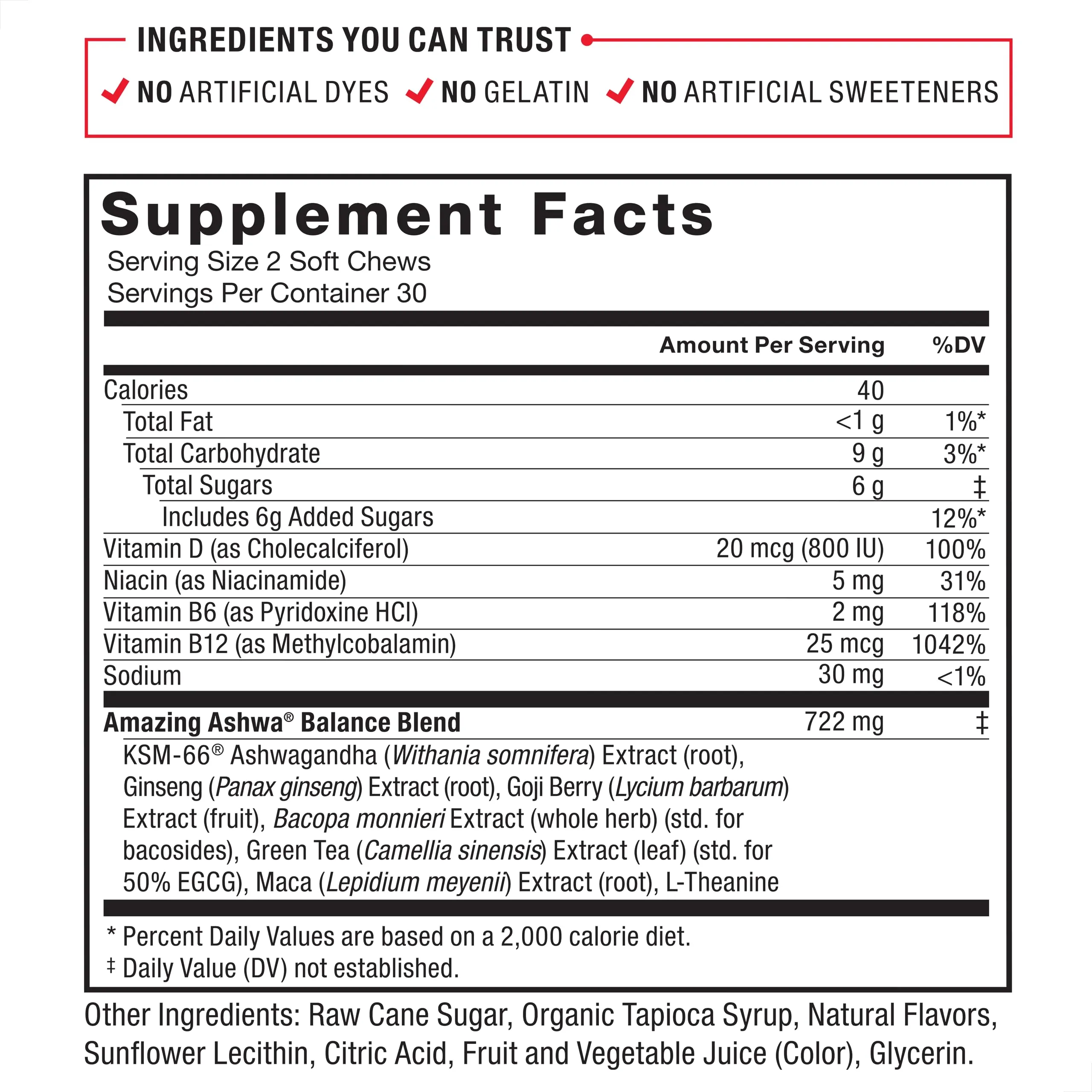 Force Factor Amazing Ashwa for Stress Relief, Memory, Focus, and Immune Support Health, Ashwaganda Supplement with KSM-66 Ashwagandha for Stress, 60 Soft Chews