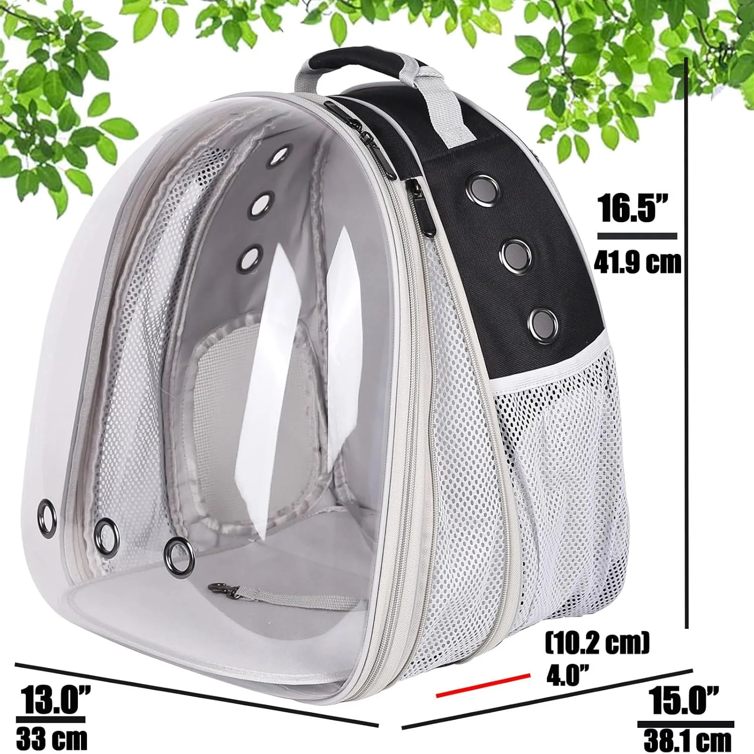 Front Expandable Large Cat Backpack Carrier, Fit up to 20 lbs, Space Capsule Bubble Window Pet Carrier Backpack for Large Fat Cat and Small Puppy