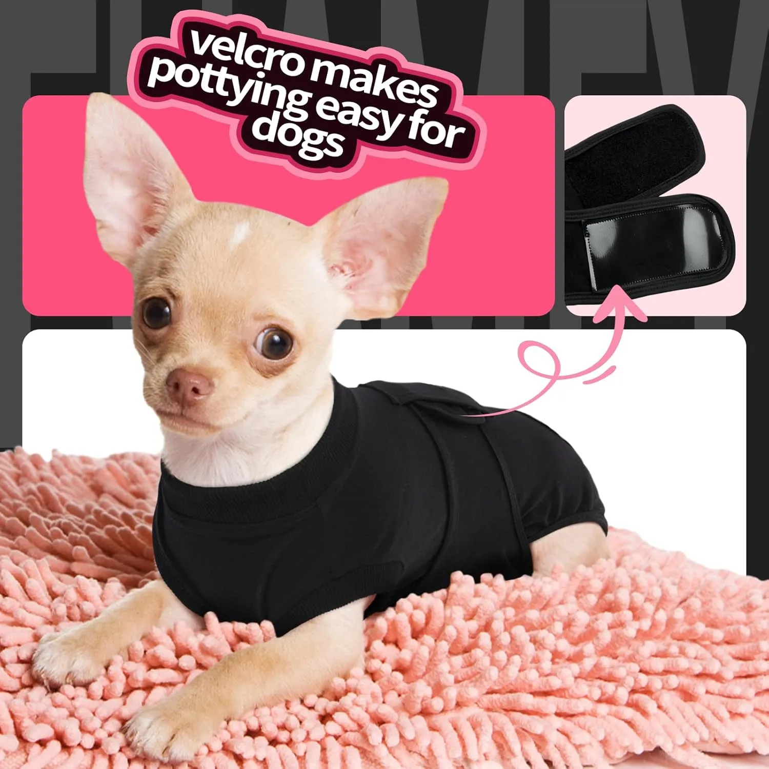 FUAMEY Dog Recovery Suit Male,Dogs Surgery Neuter Suits Puppy Spay Shirts for Female Protect Dog's Skin Anti Licking Abdominal Wounds Doggie Onesie Pet Bodysuit Alternative to Cone Black M