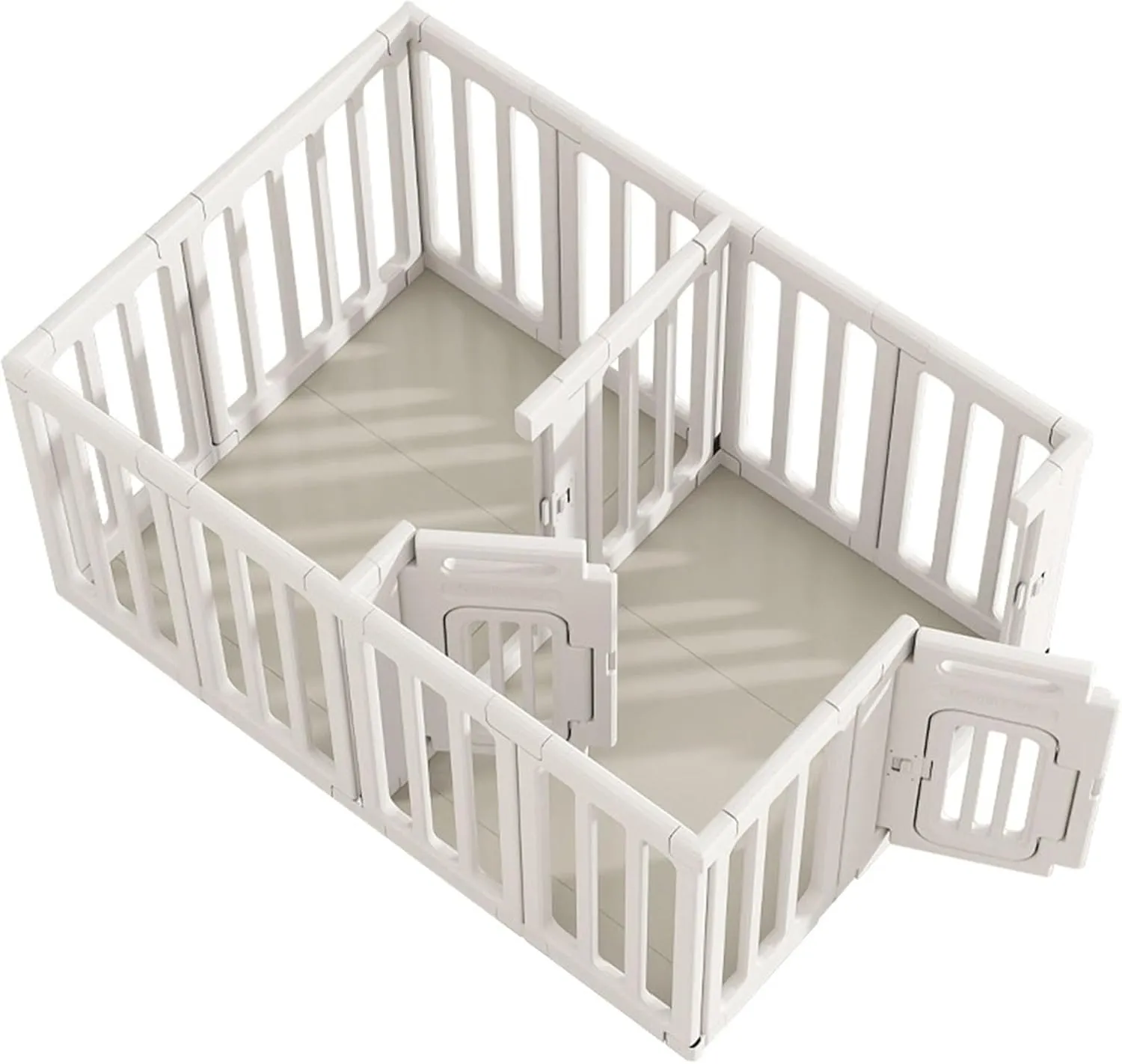 Indoor Portable Playpen, Heavy Duty Open Cage, Vented White Safe, Easy to Assemble, Suitable for Most Pets Indoor/Outdoor (126 * 83cm)