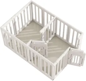 Indoor Portable Playpen, Heavy Duty Open Cage, Vented White Safe, Easy to Assemble, Suitable for Most Pets Indoor/Outdoor (126 * 83cm)