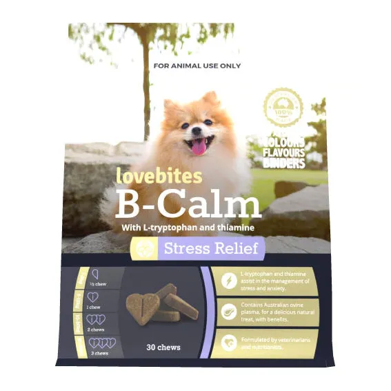 Lovebites B-Calm Stress Relief Chews for Dogs
