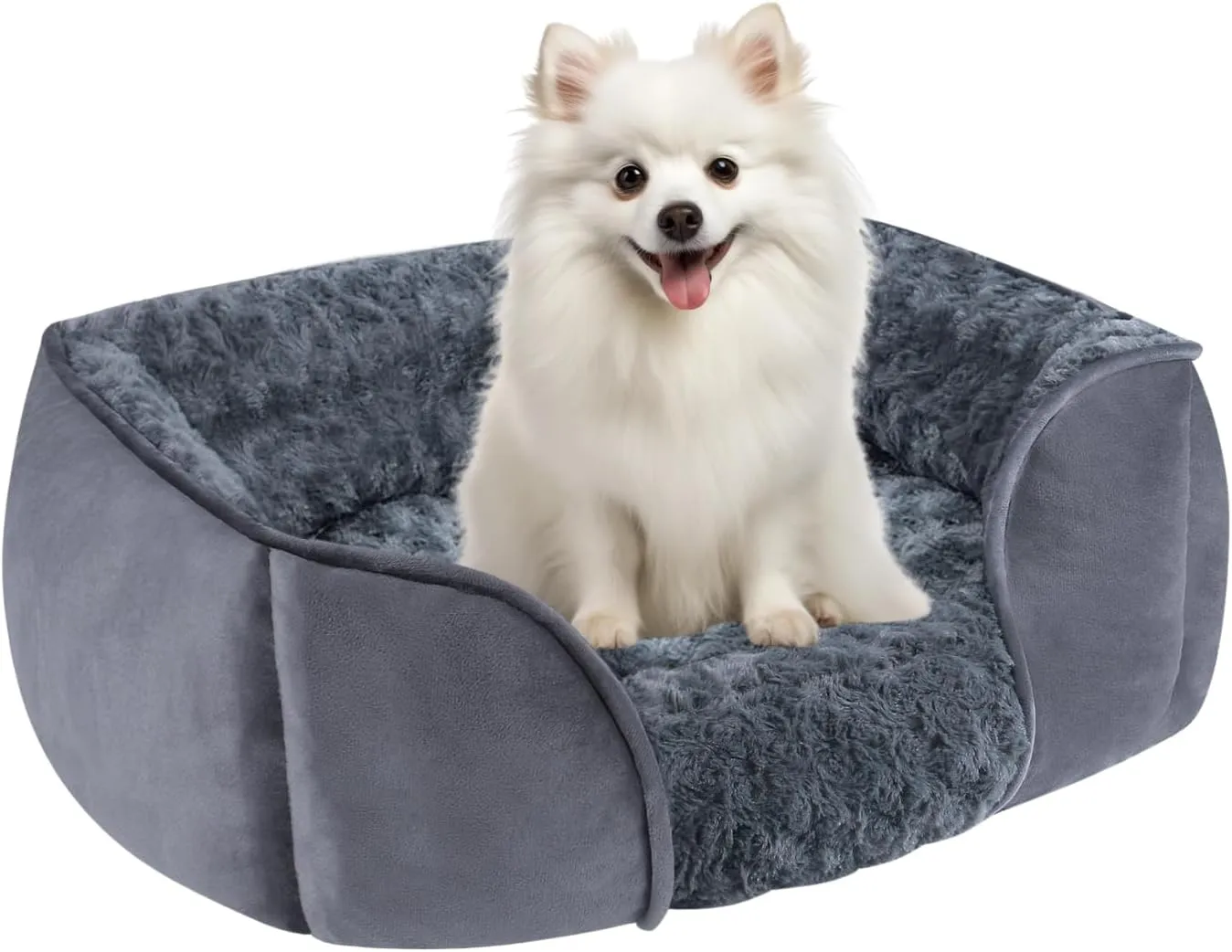 MeowMua Dog & Cat Bed - Washable Orthopedic Mat, Removable Sleeping Mat, Anti-Slip Bottom (Grey, Medium)