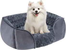MeowMua Dog & Cat Bed - Washable Orthopedic Mat, Removable Sleeping Mat, Anti-Slip Bottom (Grey, Medium)