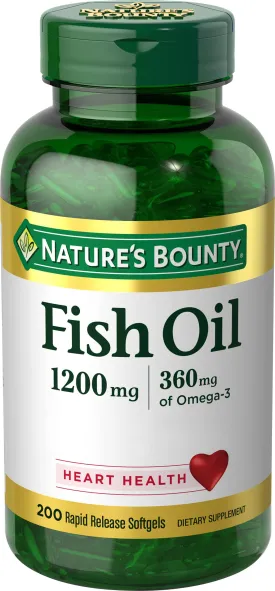 Nature's Bounty Fish Oil, Supports Heart Health, Supplement in Pakistan