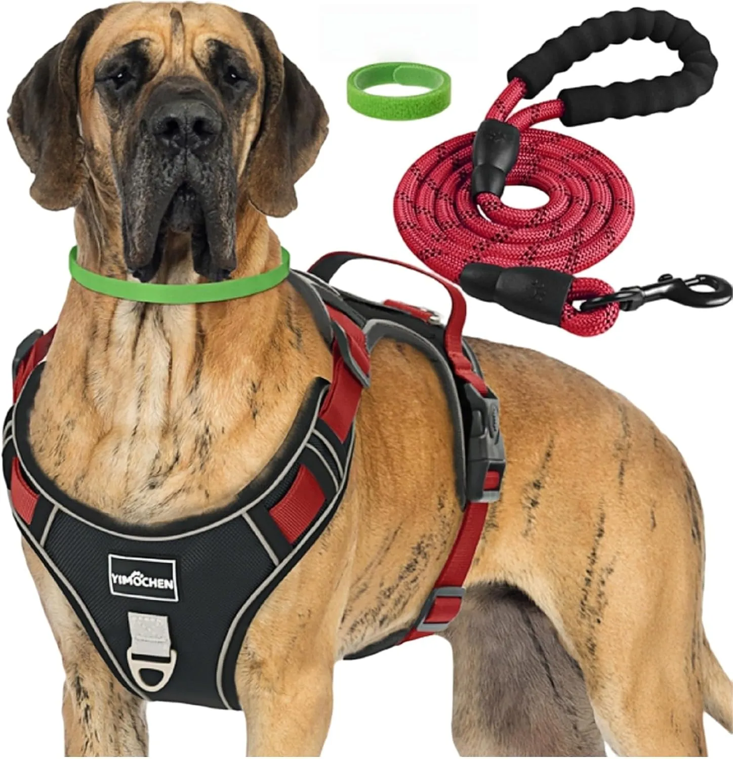 No Pull Dog Harness,Dog Walking Harness,Reflective Oxford Service Vest and Easy Control Handle Adjustable & Comfortable Soft Padded (Black, Lager(Neck:18.5"-25.1",Chest:21.2"-27.9"))