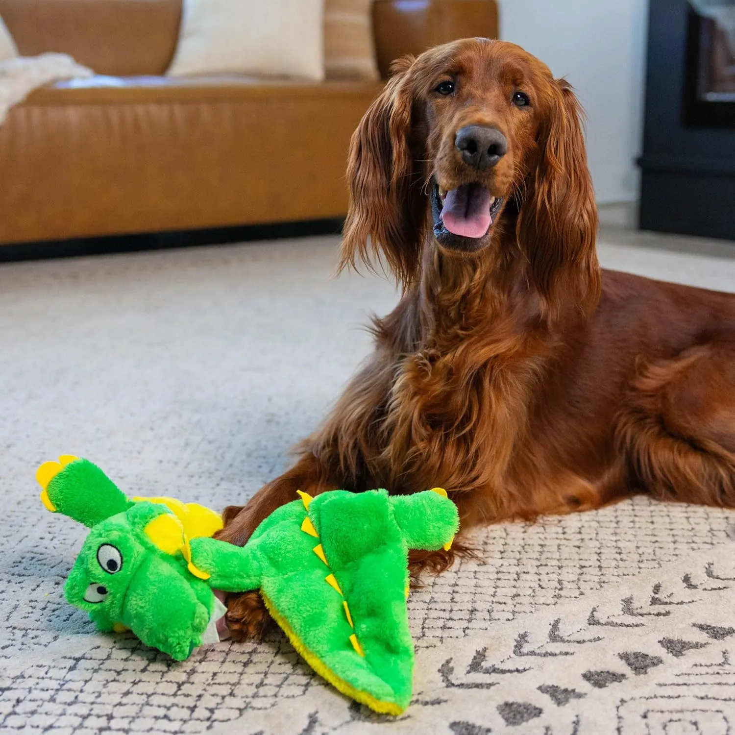 Outward Hound Squeaker Matz Plush Gator Dog Toy, XL