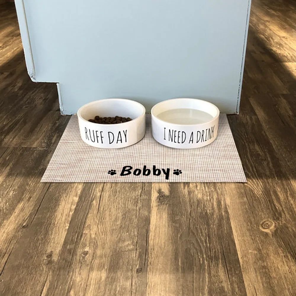 Personalized Dog Feeding Placemat