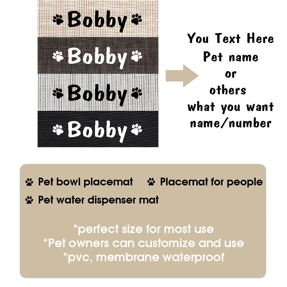 Personalized Dog Feeding Placemat