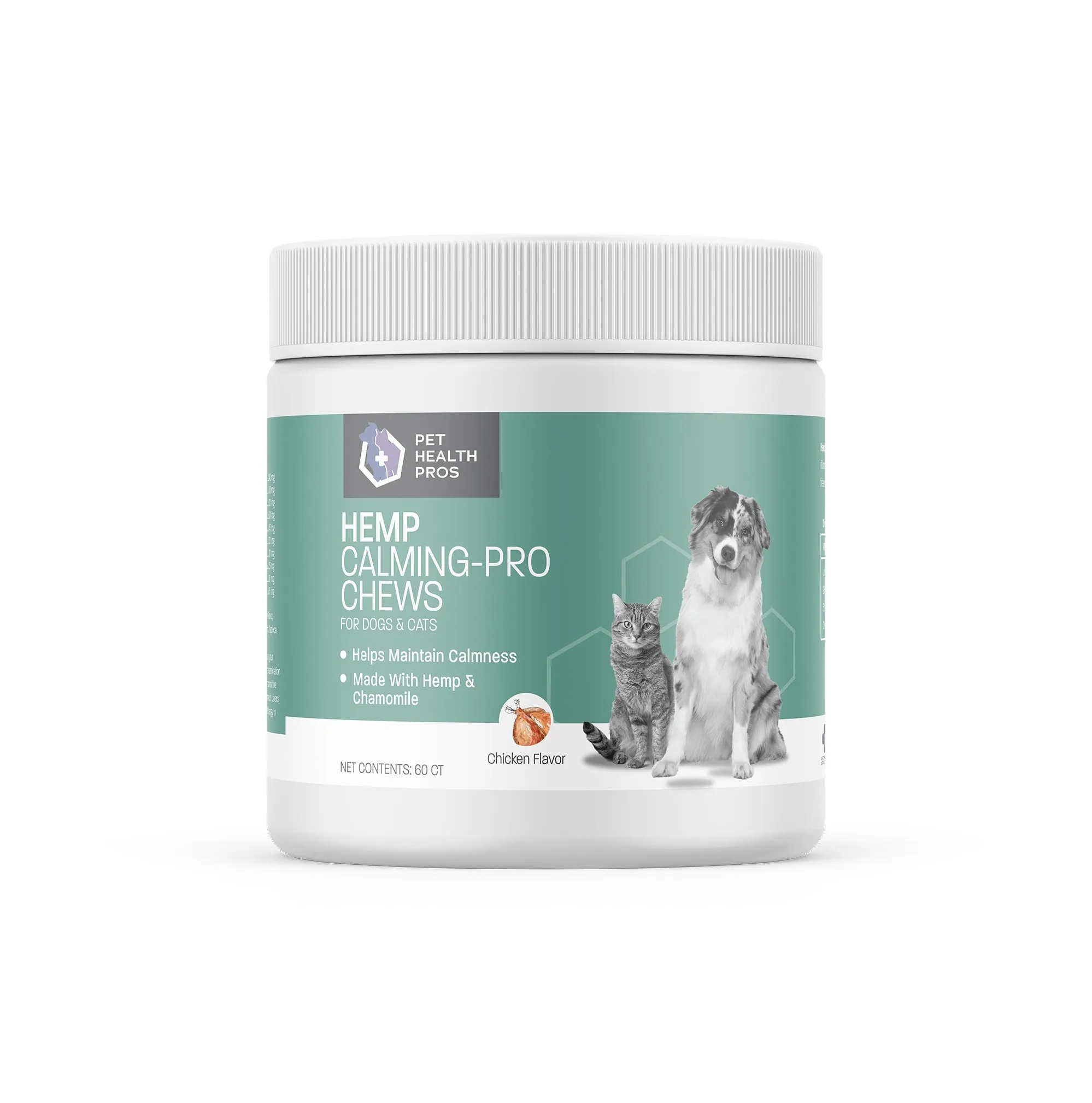Pet Health Pros Dog Anxiety Relief Chews; Hemp-Infused, Natural Ingredients, Stress Relief; 60 and 120 Count, Zesty Chicken