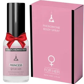 Pheromones For Women (PRINCESS) Body Spray - Elegant, Ultra Strength Organic Human Pheromones Fragrance Body Spray 50mL - [Human Grade Pheromones to Attract Men]