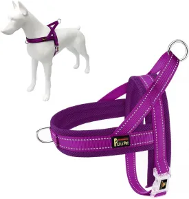 Plutus Pet No Pull Dog Harness with Breathable Mesh Padded, Adjustable Reflective Escape Proof Dog Harness, Quick Fit Dog Vest Harness for Small Medium Large Dogs(M, Purple)