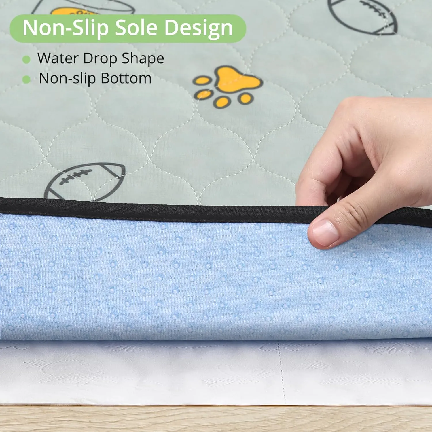Reusable Pee Pads for Dogs - Washable Puppy Pads, Absorbent Puppy Pads, Slip Resistant Waterproof Pet Training Pads for Couch, Crate, Potty Training (2, 18"*24")