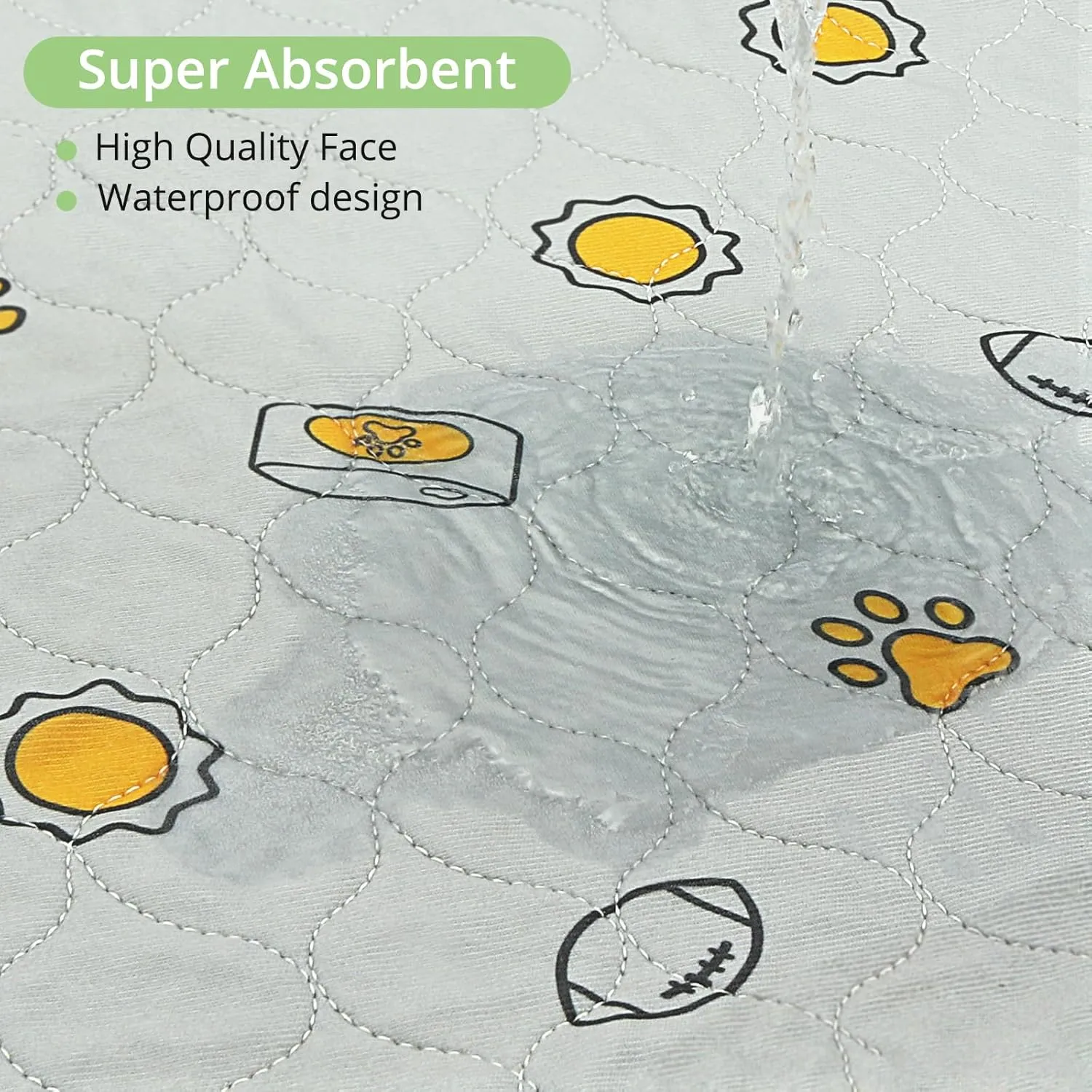 Reusable Pee Pads for Dogs - Washable Puppy Pads, Absorbent Puppy Pads, Slip Resistant Waterproof Pet Training Pads for Couch, Crate, Potty Training (2, 18"*24")