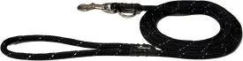 The Walkie No Pull Dog Leash - Gentle, Effective, Encourages Loose Leash Walking - Made in USA - Black with High Visibility Reflective Thread - Size Small for Dogs Under 25lbs