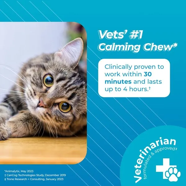 VetriScience Composure Chicken Liver Flavored Soft Chews Calming Supplement for Cats