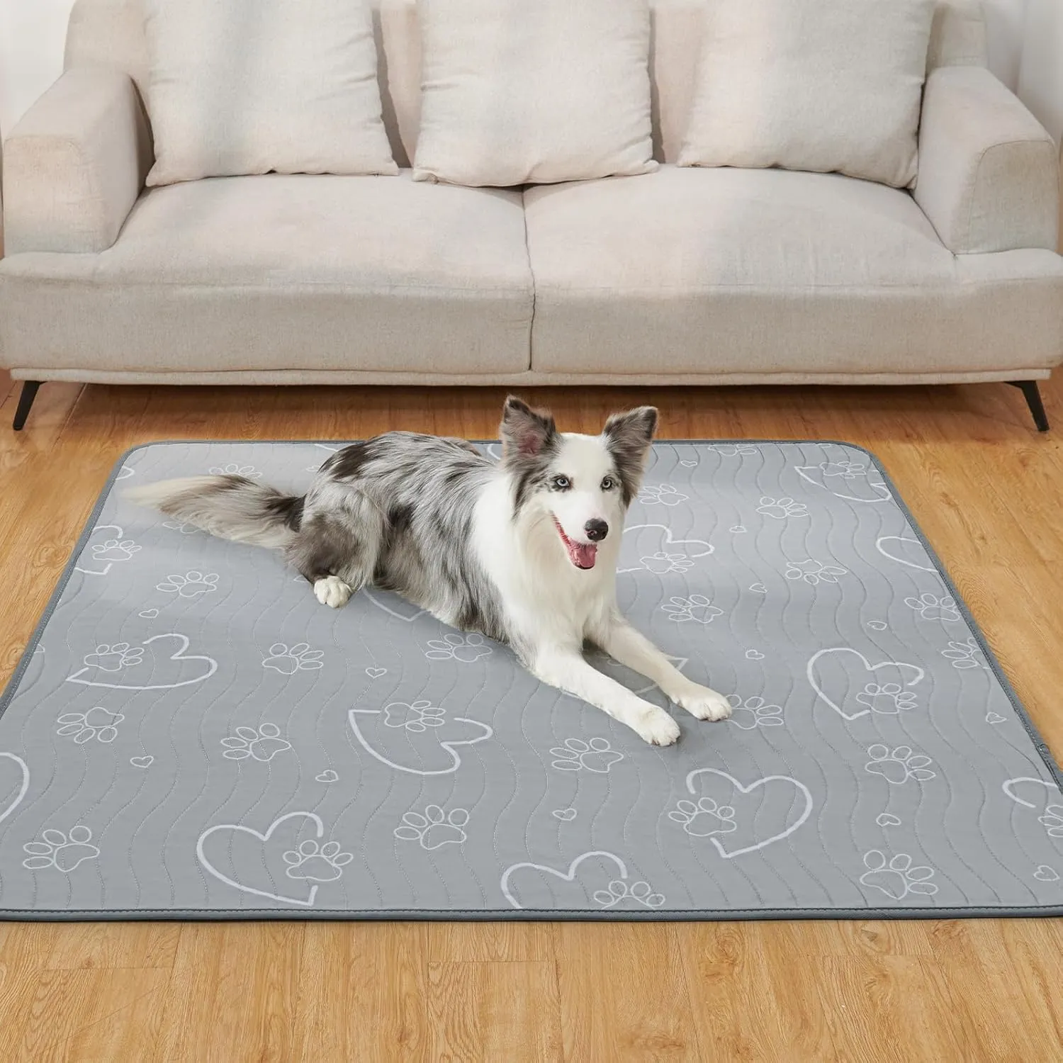 Washable Pee Pads for Dogs Reusable: 2 Pack Reusable Puppy Pads Waterproof and Absorbent - Non-Slip Dog Whelping Pads for Crate, Floor, Couch, 30"x 34"
