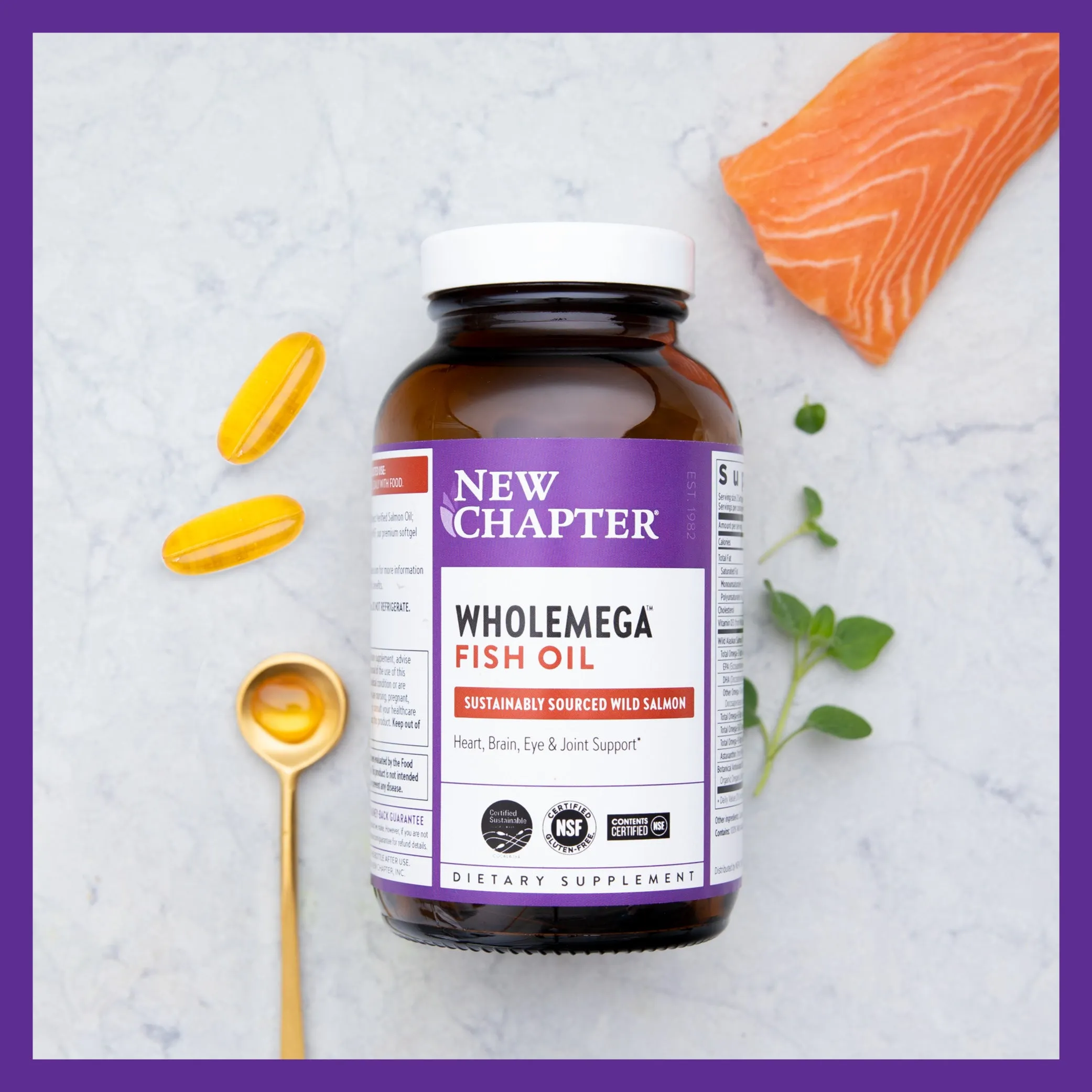 Wholemega™ Fish Oil, Sustainably Caught Wild Alaskan Salmon Oil with Omega-3