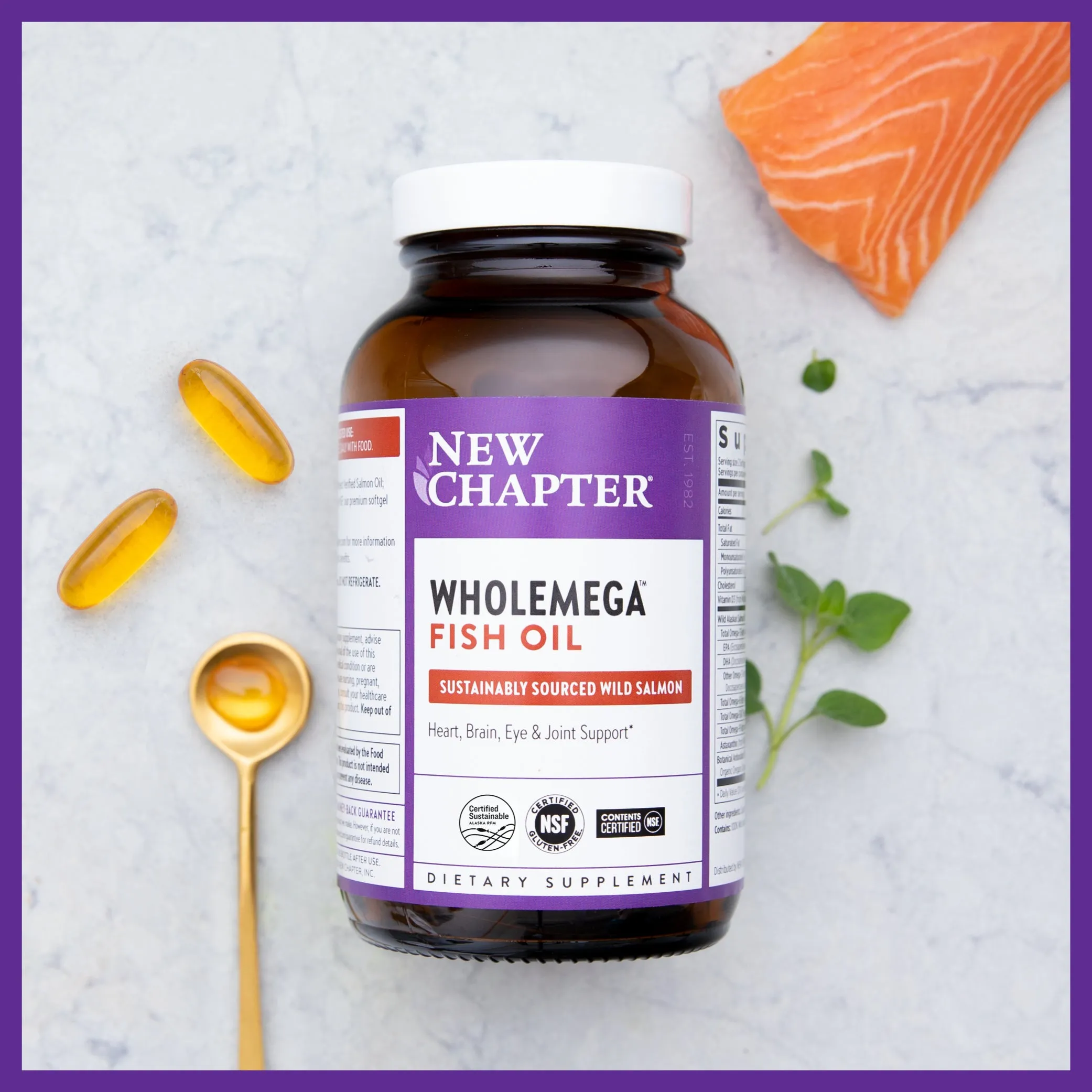 Wholemega™ Fish Oil, Sustainably Caught Wild Alaskan Salmon Oil with Omega-3