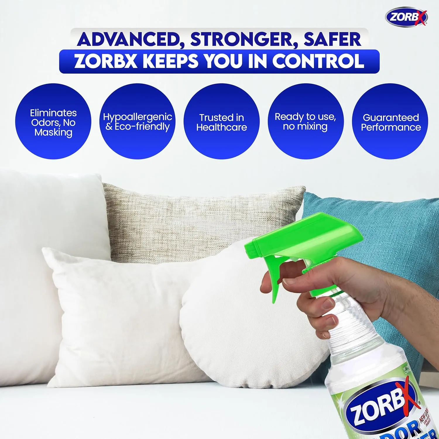 ZORBX Unscented Multipurpose Odor Eliminator Value Pack 2 Oz   16 Oz   32 Oz - Used in Hospitals & Healthcare Facilities - Advanced Trusted Formula - Perfect Bundle to Get Rid of Unpleasant Odors